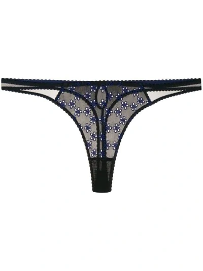 Myla Avery Row Lace Thong - Black