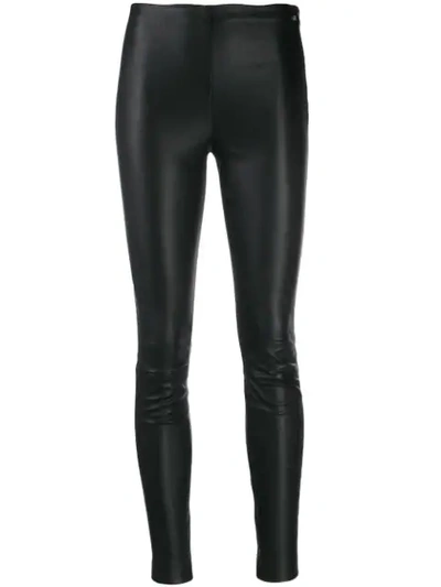 Karl Lagerfeld Karl Faux Patent Leggings In Black