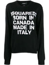Dsquared2 Intarsia Logo Knitted Sweater In Black