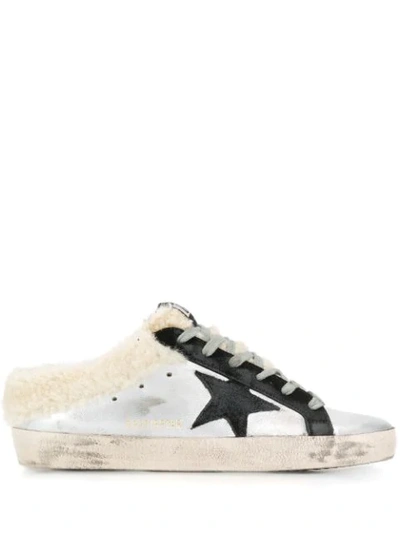 Golden Goose Superstar Mule Trainers In Silver