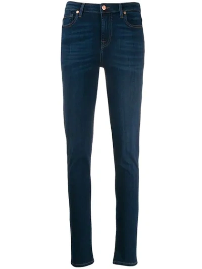 7 For All Mankind Skinny Jeans In Blue