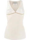 Forte Forte Lace Panel Tank Top In White
