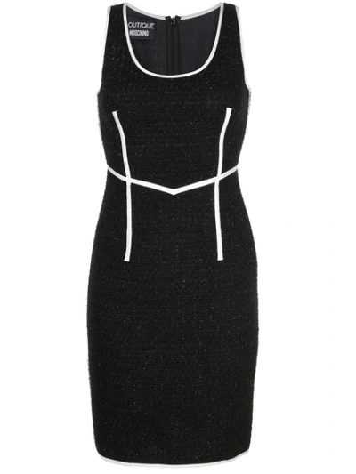 Boutique Moschino Fitted Knee-length Dress In Black