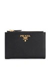 Prada Billfold Lettering Logo Wallet In Black