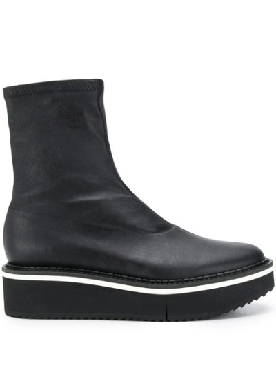 Clergerie Berta Flatform Boots In Black