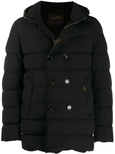 Moorer Florio Double-breasted Padded Coat In Nero