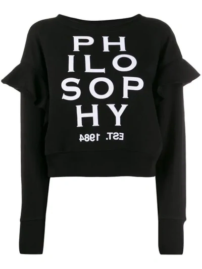Philosophy Di Lorenzo Serafini Logo Print Sweatshirt In Black