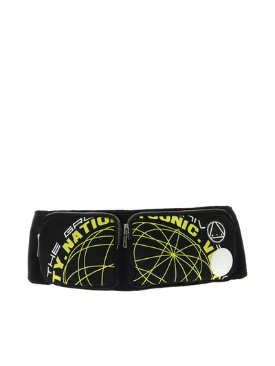 Mcq By Alexander Mcqueen Black Belt Bag With Neon Prints