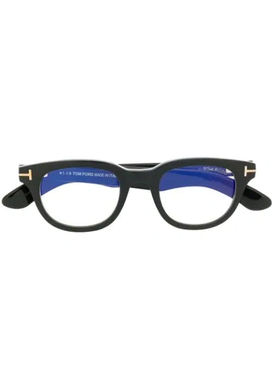 Tom Ford Chunky Wayfarer Style Glasses In 001 Black