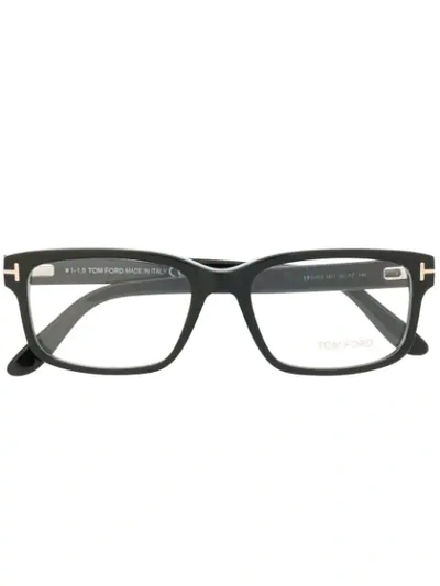 Tom Ford Rectangular Frame Glasses In 001 Black