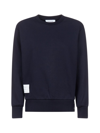 Thom Browne Cotton Crewneck Sweatshirt In Blue