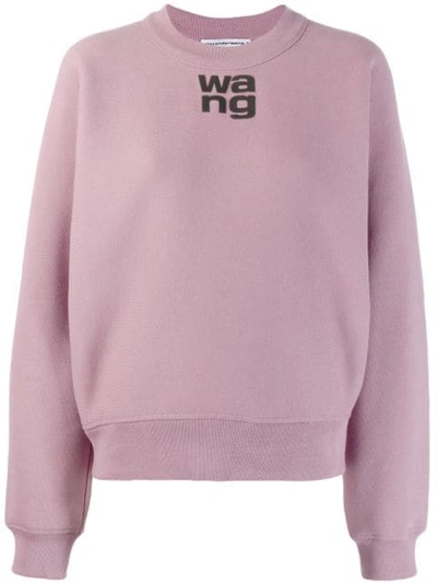 Alexander Wang T Wash + Go Dense Sweatshirt In Purple