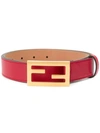 Fendi Ff Baguette Buckle Belt In Red