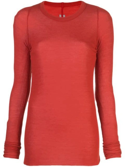 Rick Owens Langes Stricktop - Rot In Red