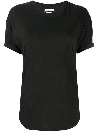 Isabel Marant Étoile Killian Slim-fit Linen T-shirt In Black