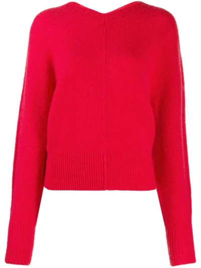 Isabel Marant Oversized Knitted Sweater In Red