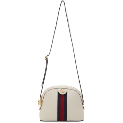 Gucci Ophidia Small Shoulder Bag In Beige,gold Tone,red,white