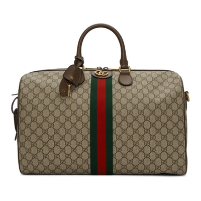 Gucci Ophidia Large Duffle Bag In 8746 Brown