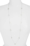 Anna Beck Long Hammered Station Necklace In Silver