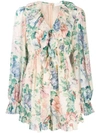 Zimmermann Floral Print Dress In Neutrals