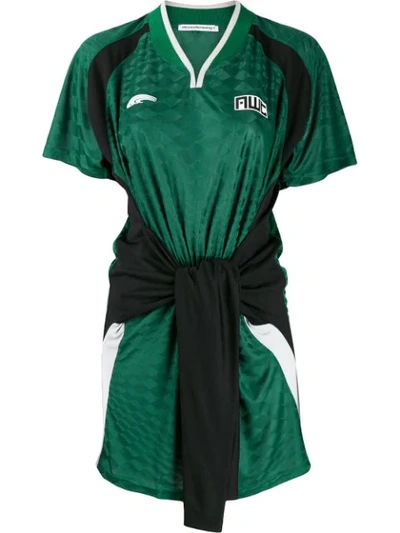 Alexander Wang Tricot Tie Front Dress In Green | ModeSens