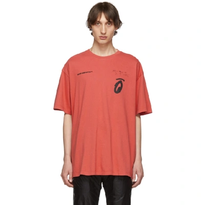 Off-white Red & Black Oversized Splitted Arrows T-shirt