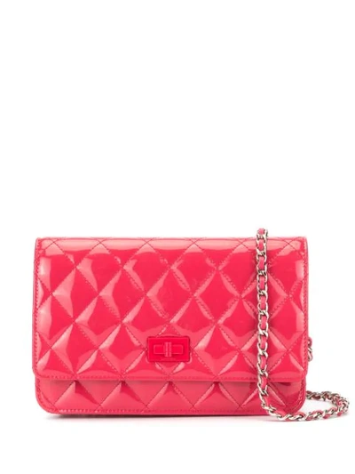 Pre-owned Chanel Chain Shoulder Wallet Bag In Pink