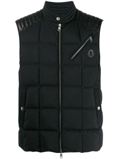 Moncler Men's Holsteiner Zip-front Quilted Vest In Black