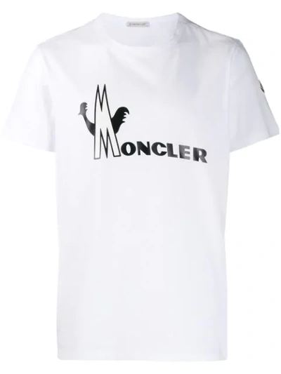 Moncler Men's Vintage Logo Crewneck T-shirt In White