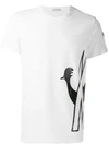 Moncler Men's Wraparound Logo Crewneck T-shirt In White