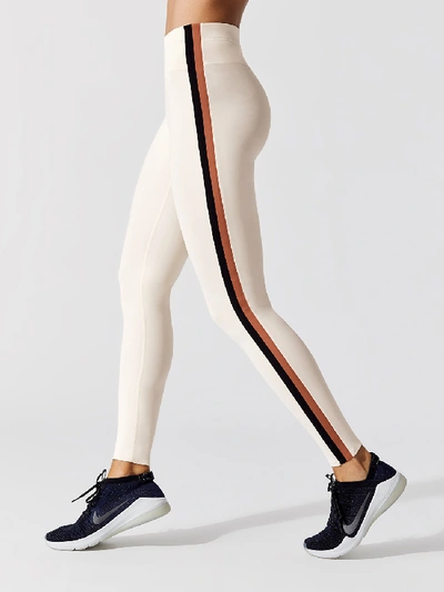 Vaara Tyler Side-striped Stretch-jersey Leggings In Cream-copper-black