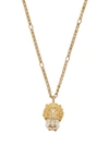 Gucci Lion-head Crystal-embellished Necklace In Undefined