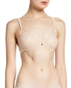 Chantelle Spirit Full Coverage Lace Molded Bra In Nude Blush