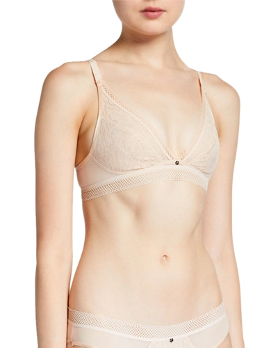 Chantelle Spirit All-day Comfort Lace Wireless Bra In Nude