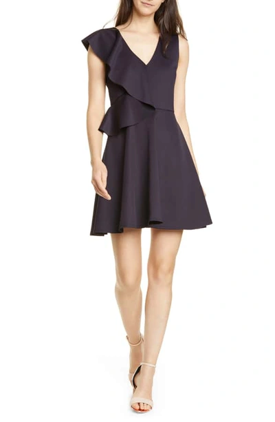 Ted Baker Lantaa Ruffle Detail Skater Dress In Navy ModeSens