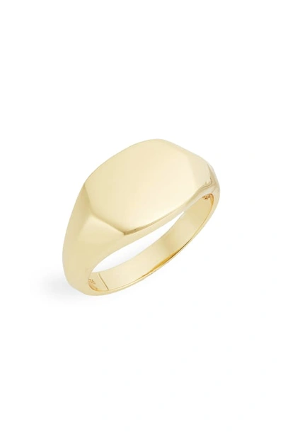 Argento Vivo Signet Ring In Gold