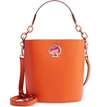 Kate Spade Suzy Small Leather Bucket Bag - Orange In Juicy Orange