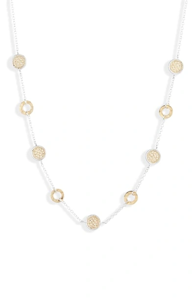 Anna Beck Hammered Disc Collar Necklace In Gold/ Silver