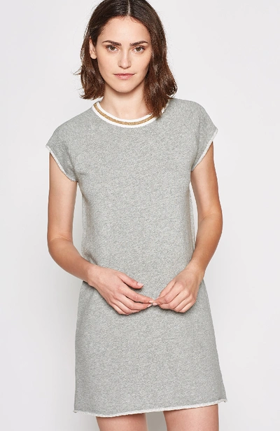 Joie Jahina Ringer Neck Short Sleeve T-shirt Dress In Heather Grey