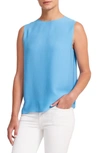 Theory Continuous Silk Tank Top In Neon Blue