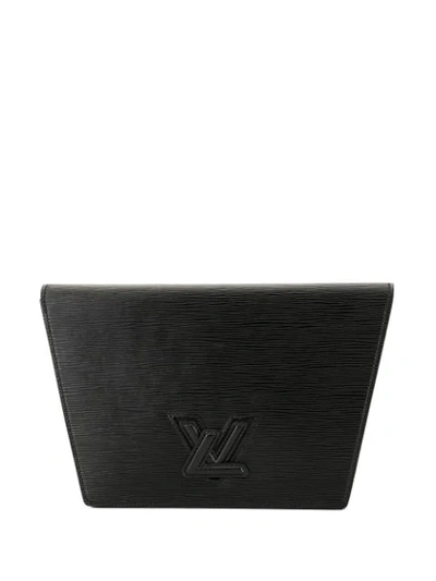 Pre-owned Louis Vuitton  Pochette Trapeze Pm Clutch In Black