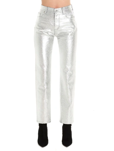 Msgm Jeans In Silver
