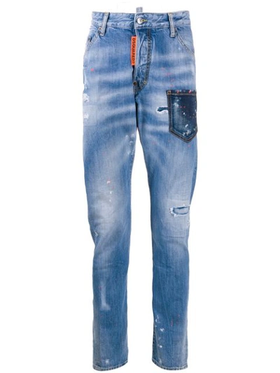 Dsquared2 Distressed Slim-fit Jeans In C