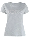 Michael Michael Kors Printed Logo T-shirt With Studs In Grigio