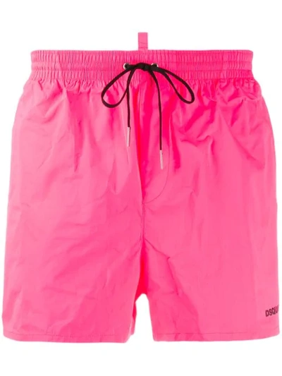 Dsquared2 Icon Swim Shorts In Pink