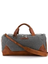 Brunello Cucinelli Contrast Panel Holdall Bag In Grey