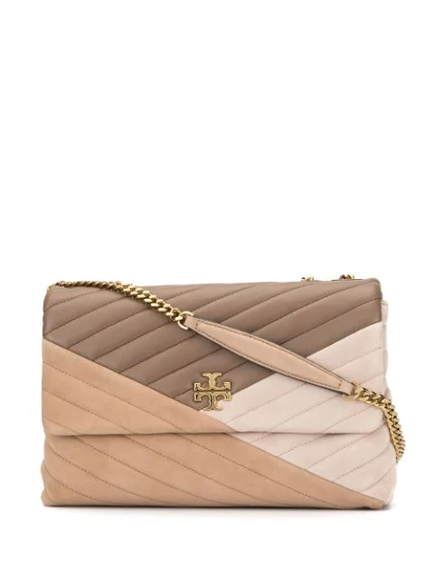 Tory Burch Kira Quilted Leather Shoulder Bag In Brown | ModeSens