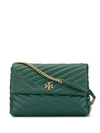 Tory Burch Quilted Shoulder Bag In Green