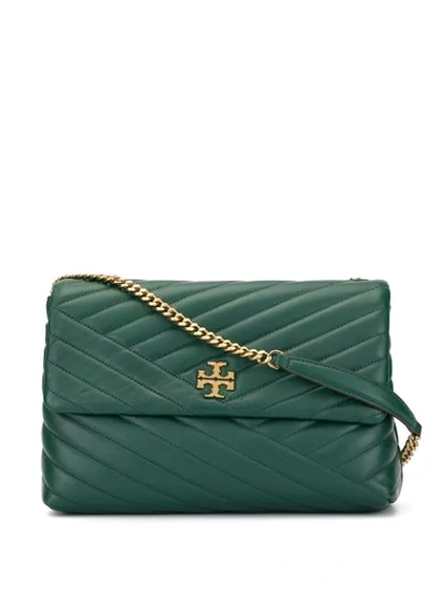 Tory Burch Quilted Shoulder Bag In Green