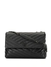 Tory Burch Quilted Shoulder Bag In Black